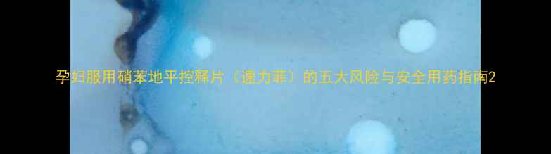 图片 孕妇服用硝苯地平控释片（速力菲）的五大风险与安全用药指南2