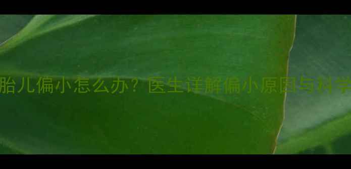 图片 怀孕7个月胎儿偏小怎么办？医生详解偏小原因与科学补救方案2