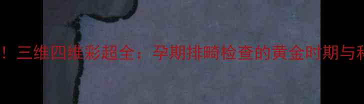 图片 胎儿发育必看！三维四维彩超全：孕期排畸检查的黄金时期与科学选择指南1