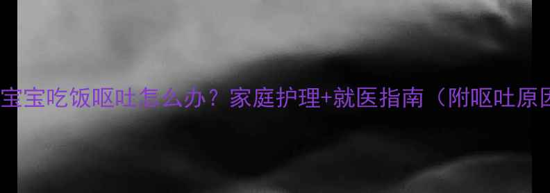 图片 0-3岁宝宝吃饭呕吐怎么办？家庭护理+就医指南（附呕吐原因全）