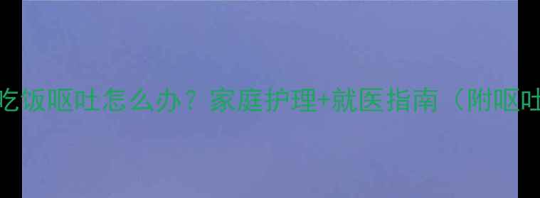 图片 0-3岁宝宝吃饭呕吐怎么办？家庭护理+就医指南（附呕吐原因全）1